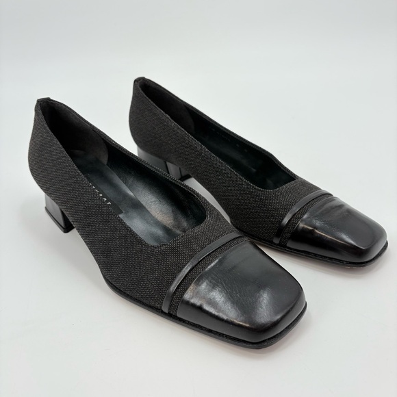 Stuart Weitzman Square Toe Block Heel Pump Size 8B - Picture 4 of 10